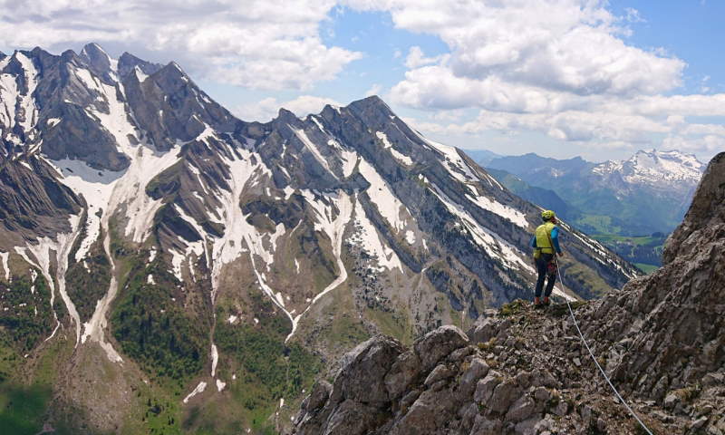 Alpinisme-Aravis-Borderan paroi-de-Borderan