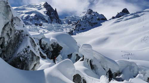 Passage de Crevasses à la jonction