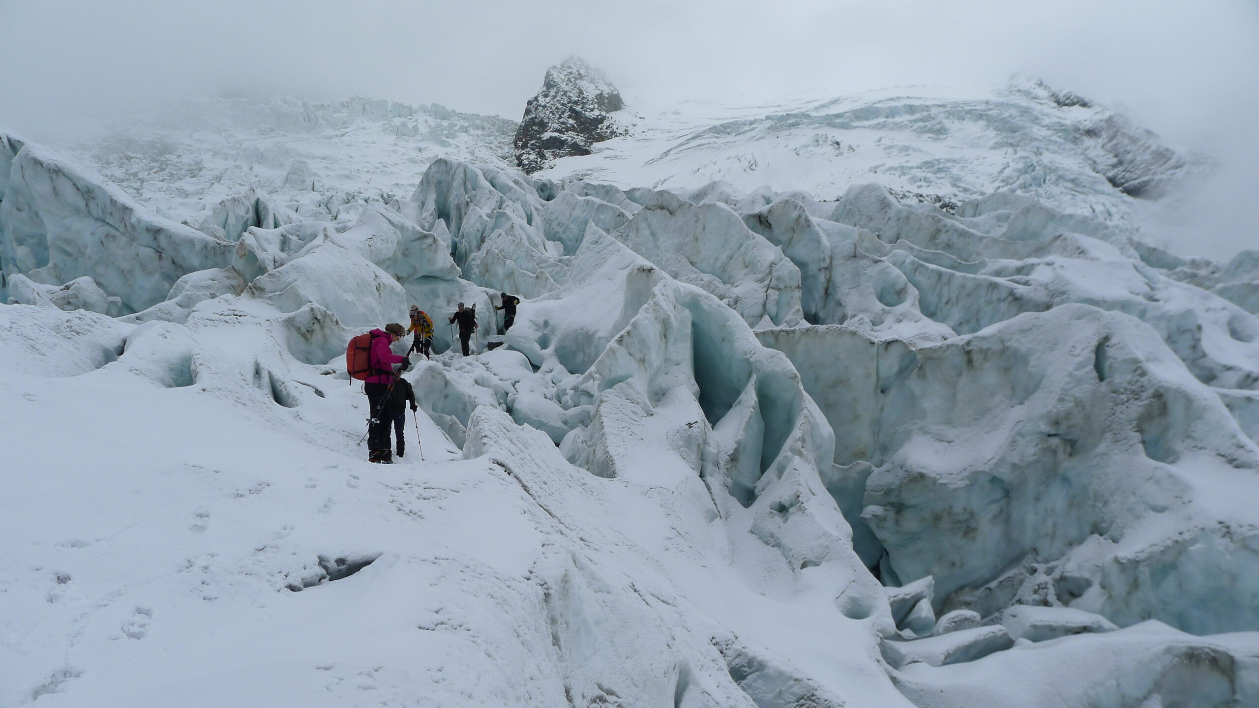 passage de la Jonction sur glacier